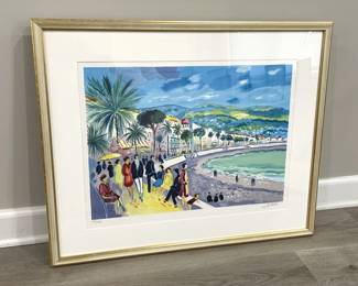 083 584h Framed artist signed Jean Claude Picot lithograph