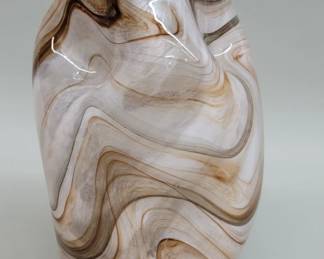 529 Vintage hand blown glass vase featuring an