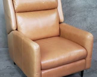 048 452 Crate Barrel leather reclining chair
