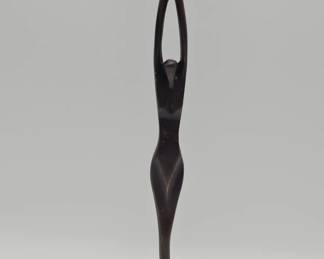 499h Bronzefinished spelter elongated female figure