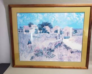 608 Vincent Van Gogh print under glass