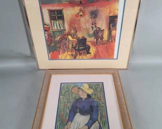 109 Vincent Van Gogh print, Chagall print