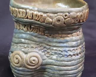 142 359 Signed Midcentury studio pottery vase