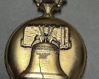 383 Vintage Spirit of 76 gold toned pocket watch