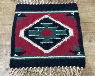599h Vintage Native American style woven table mat