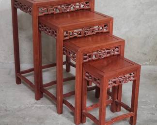 061 198 George Zee Co. mahogany nesting tables