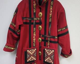 461 Vintage Coloratura southwest style wool coat