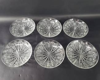 592 Six crystal cut bowls