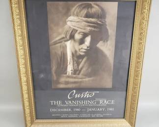 124 Vintage 1980 Edward S. Curtis exhibition poster