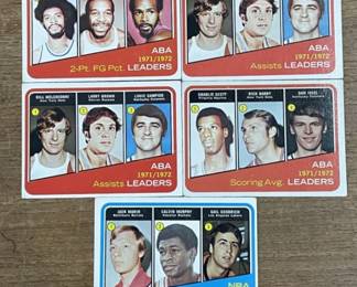 417h 1972 Topps League Leaders basketball cards
