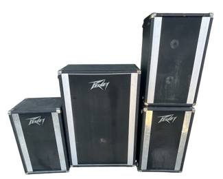 066 333h Lot of 4 large Peavy speakers