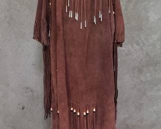 076 341 Native American buckskin dress on vintage