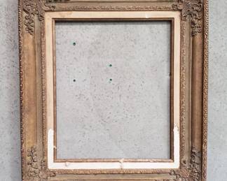 393 Vintage wood and gesso picture frame