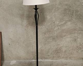 455h Black and bronze finish iron floor lamp