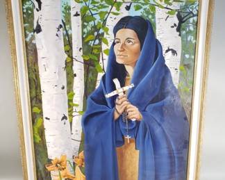 163 97 Donald D. Ruleaux signed oil on canvas Kateri
