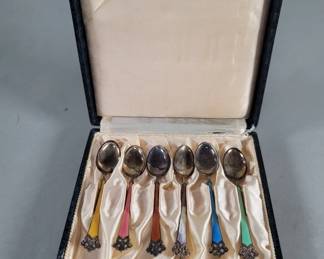 506 Sterling silver and enamel Norwegian demitasse