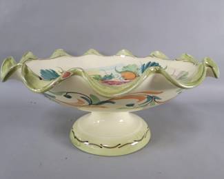 482 Vintage Italian hand painted terracotta pedestal