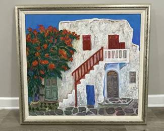 450h Framed artist signed Dorlies Schapirtz oil on