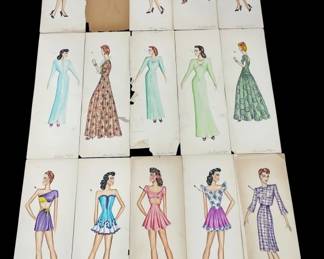 607h Large lot of Beatrice Mejia signed fashion
