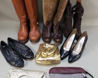 336 Group of womens shoes and bags, Ralph Lauren,