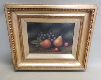 157 70 Signed Carl Werner still life oil on board