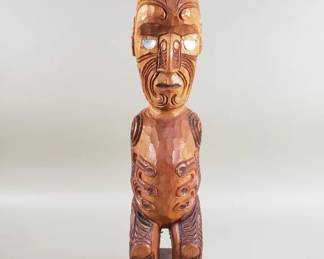 80 Vintage carved wood Tikistyle sculpture