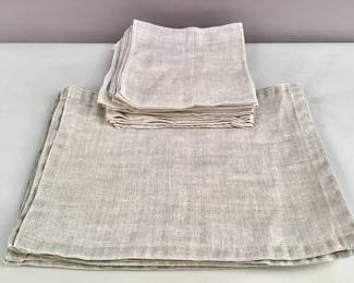 499 10 vintage heavy natural linen place mats