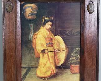 374 Arts Craft asian style frame with print