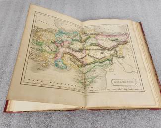 057 307h Antique atlas with color maps Dr Butlers