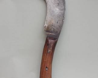 520 Vintage hand forged billhook with wood handle