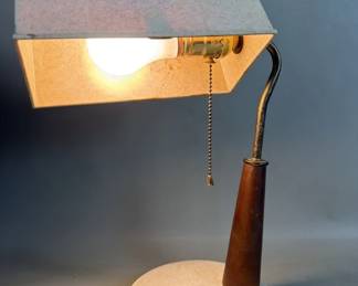 135 160 Mid century modern fiberglass and wood bankers