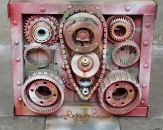 473 Vintage metal sculpture