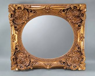 134 Vintage Rococo style composite frame mirror