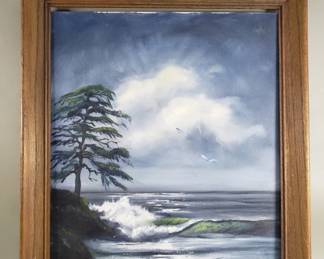 162 96 Vintage Joan Smith signed oil on canvas