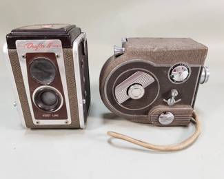 355 Pair of vintage cameras, Kodak Duaflex IV, Revere