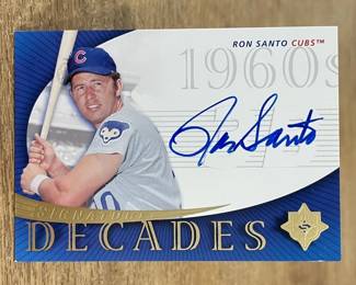 368h 2005 Upper Deck Ron Santos signature Decades card