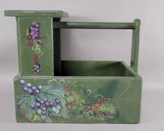 357 Pine hand painted caddy organizer