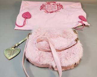 226 Vintage Juicy Couture pink rabbit fur crossbody