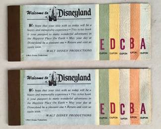 492 Pair of vintage Disneyland adult ticket