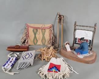 431 Group of vintage Native American style leather