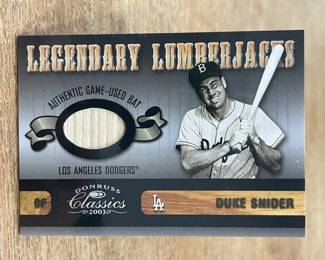360h 2003 Donruss Duke Snider game used bat card