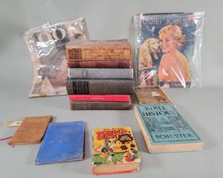 424 Group of vintage books and magazines