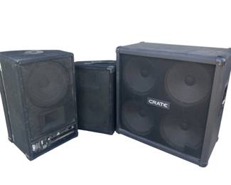 195 329h Lot of 3 large Crate speakers