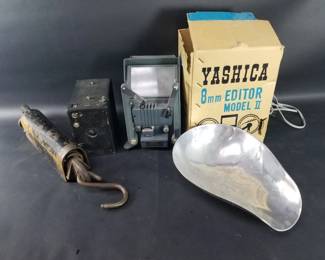 394 Box of yashica 8mm editor model 2, vintage kodak