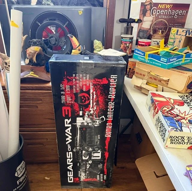 Gears of War Retro Lancer still in box. Added Saturday.