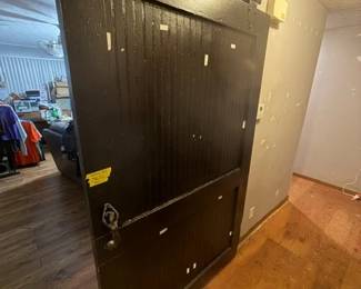Antique barn door. With hardware. Available for early sale. Contact Lynn at 402-350-9677.