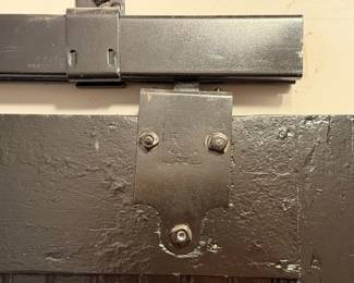 Richards and Wilcox. Solid door. Slides smooth. 