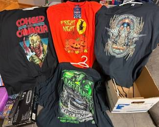 Halloween. Race Car. Baby Metal. Coheed and Cambria concert t-shirts.