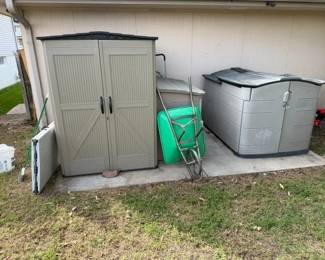 Outdoor storage sheds. 