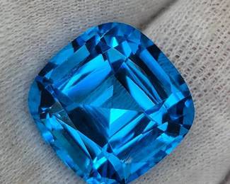 24.65 Carat Natural Electric Blue Topaz